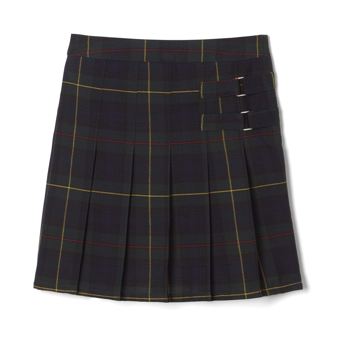French Toast Girls Plus Size' Plaid 2-Tab Scooter, Green Plaid, 14.5