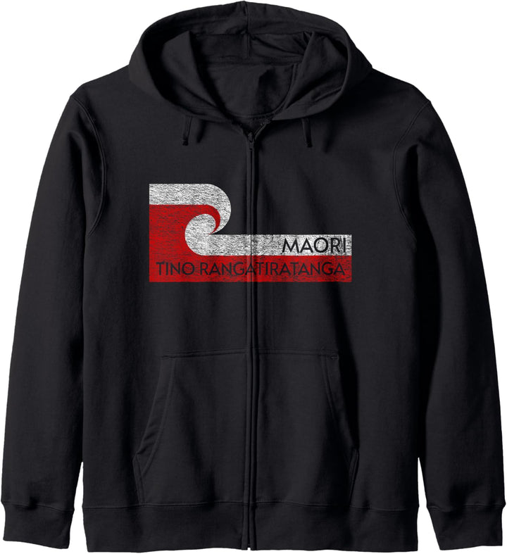NEUSEELAND MAORI FLAG TINO RANGATIRATANGA Kapuzenjacke
