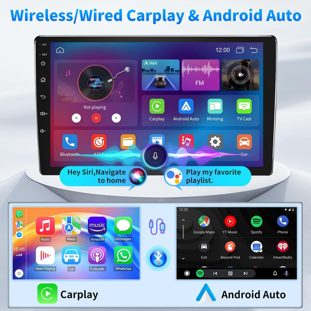 2+64G 9 Zoll Bluetooth Autoradio mit Bildschirm für VW T6 Transporter Multivan 2016-2022 Android 14