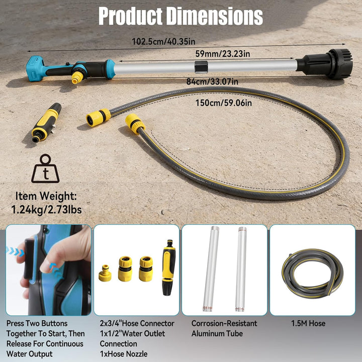 Kabellose Stick Wassertransferpumpe Kompatibel mit Ma-Kita 18V, Tragbare Umfüllpumpe, 3M Kopfhöhe, 3