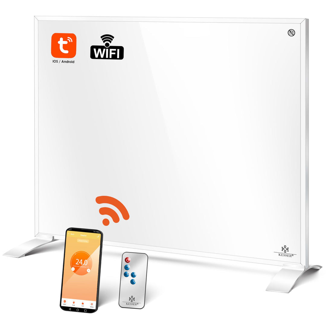 KESSER® Infrarotheizung Energiesparend Infrarot Standgerät & Wandmontage Elektroheizung 350W mit Fer