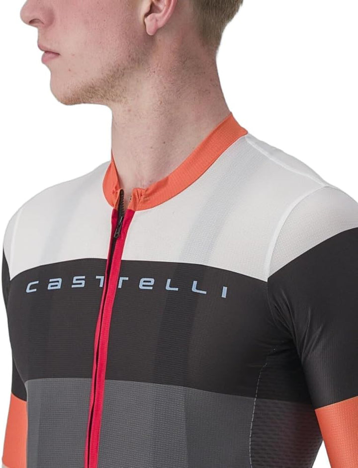 CASTELLI Herren Sezione Jersey T-Shirt XXL Dunkelgrau/Schwarz-scarlet Ibis, XXL Dunkelgrau/Schwarz-s