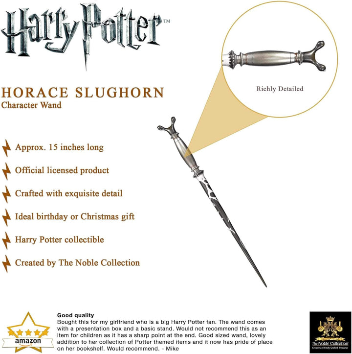 The Noble Collection - Professor Horace Slughorn Character Wand - 13.7in (35cm) Harry Potter Wand wi