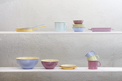 Riess, 0291-006, Omelettpfanne 22, CLASSIC - BUNT/PASTELL, Farbe Goldgelb, Durchmesser 22 cm, Höhe 7