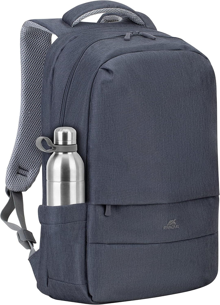 Rivacase Laptoprucksack mit USB-Ladeanschluss - wasserabweisender Notebook-Rucksack bis 17,3 Zoll -