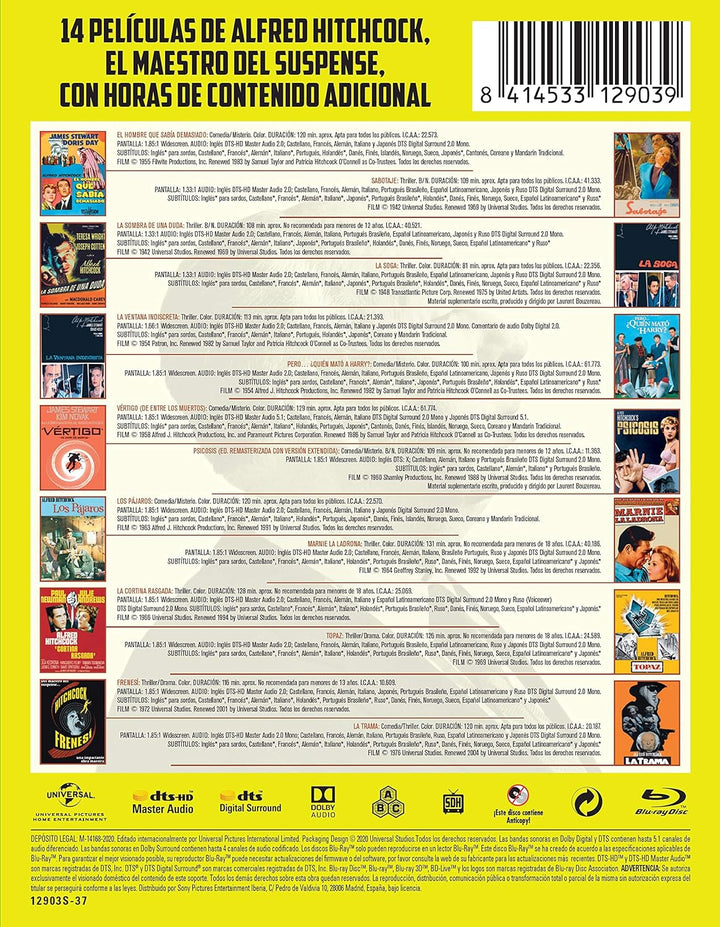 Hitchcock pack (14 discos)