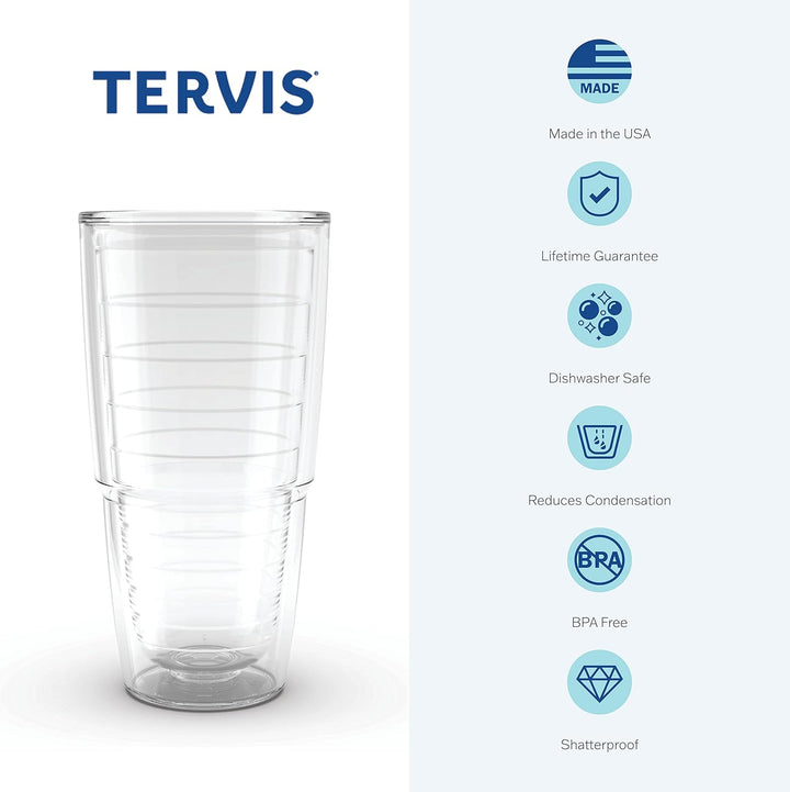 Tervis Doppelwandiger, isolierter Trinkbecher mit Blumenmuster, Blumenmuster, hält Getränke kalt und