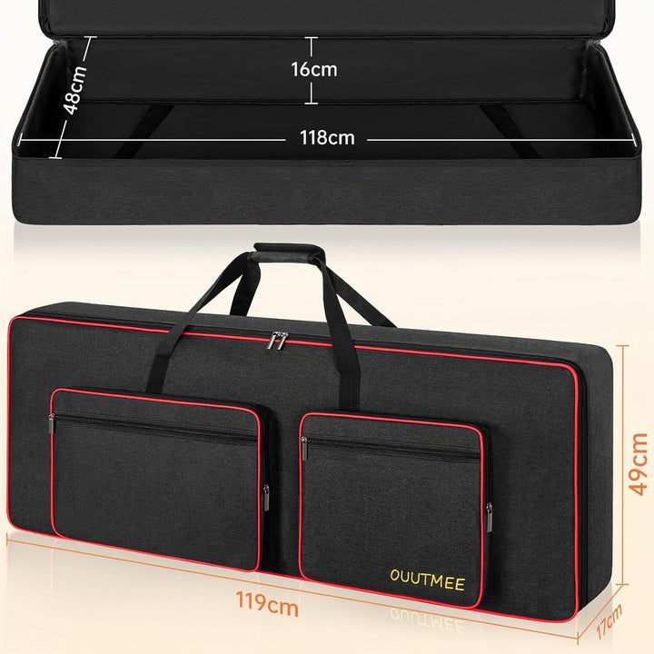 Keyboard-Tasche für 61/76/88 Noten, für E-Klaviere, 600D Oxford-Stoff mit 10 mm Startseite, Gigbag (