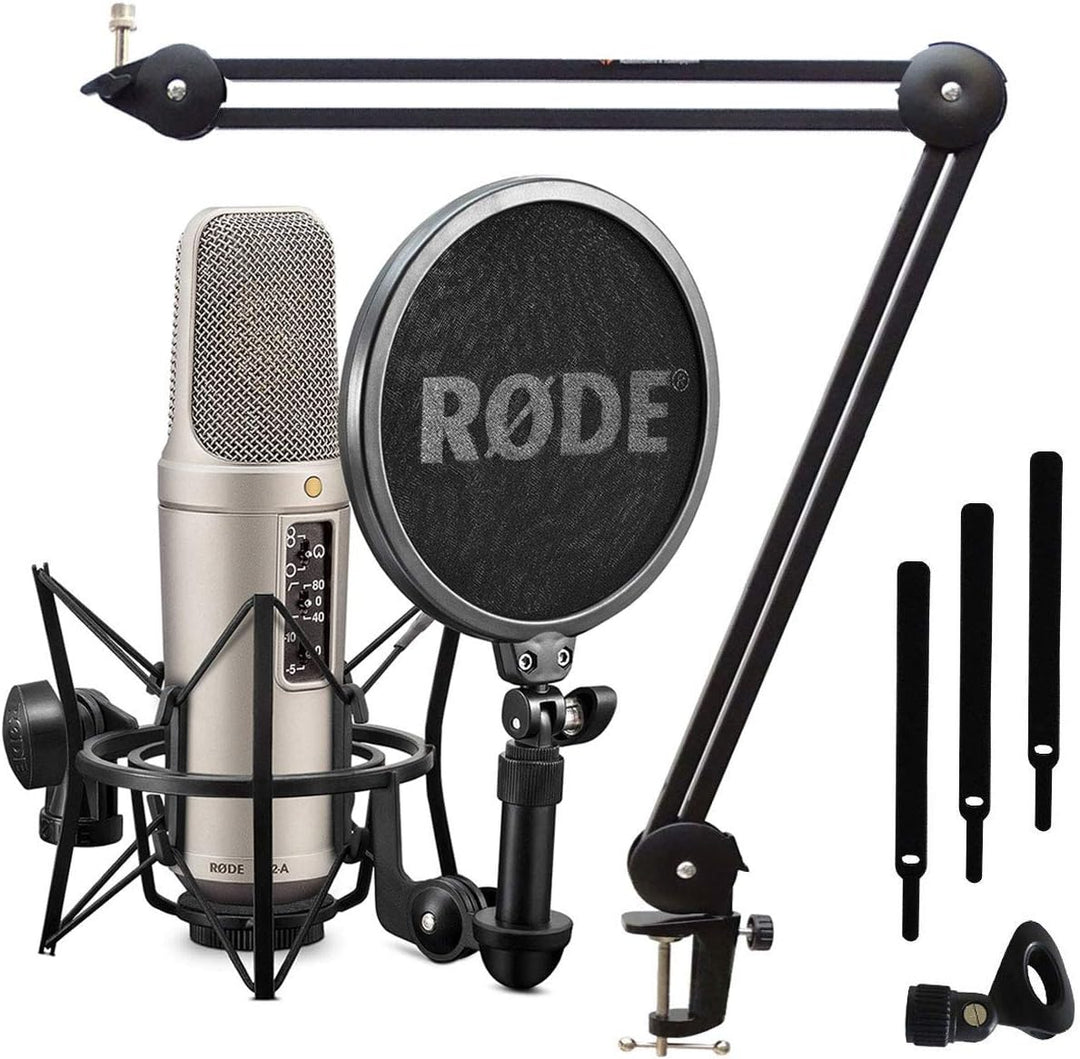 Rode NT2-A Kondensator Mikrofon Set + keepdrum MS138 Tisch-Stativ Mikrofonarm