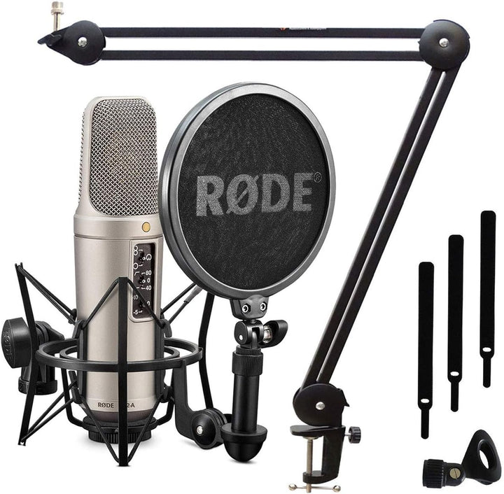 Rode NT2-A Kondensator Mikrofon Set + keepdrum MS138 Tisch-Stativ Mikrofonarm