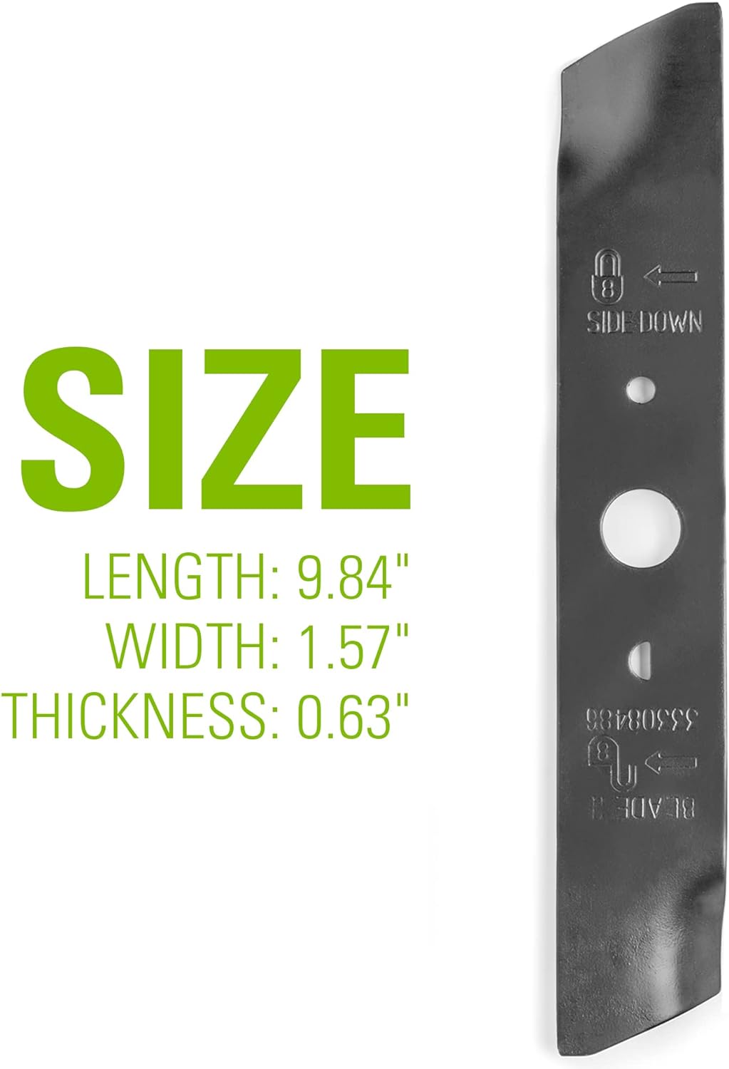 Greenworks Ersatz-Rasenmähermesser (50,8 cm Rasenmäher: 25302), 25,4 cm 10", 10"