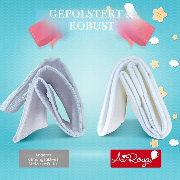 4 Sided Mesh Baby Cot Bumper, BS EN 16780, Breathable Safe Rosa, Rosa