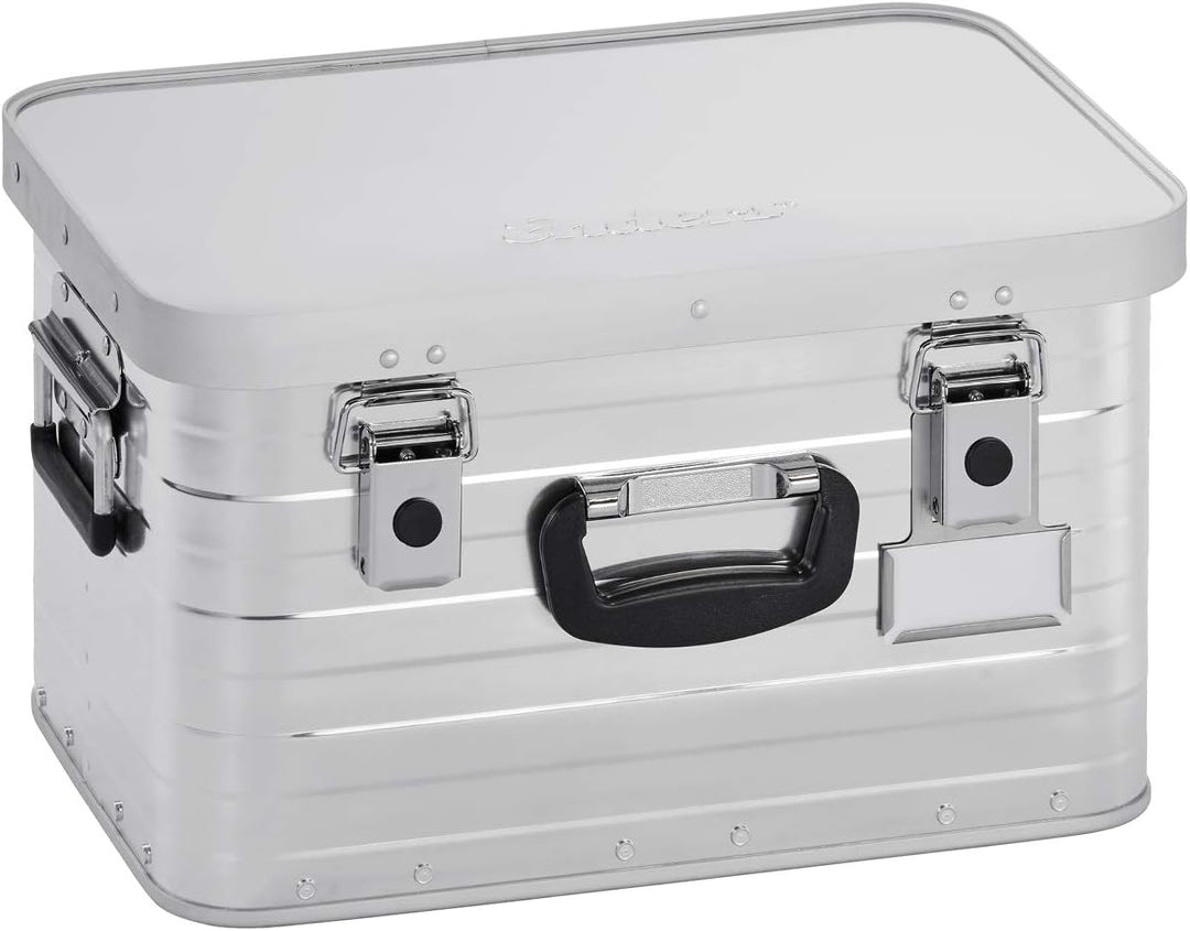 Enders Alubox 29 L mit Schloss Set - Aluminium Box 0,8 mm Wandstärke, spritzwasserdicht, stapelbar -