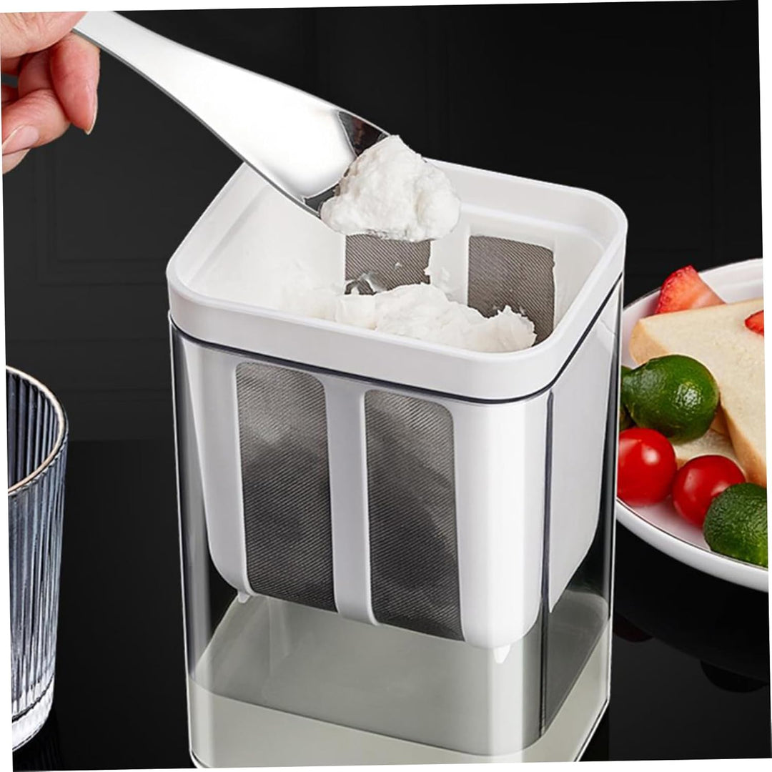 Joghurtsiebs -Käsesieb 1100 ml Joghurthersteller mit feinem Mesh und Deckelleckfilterfiltermiltermil