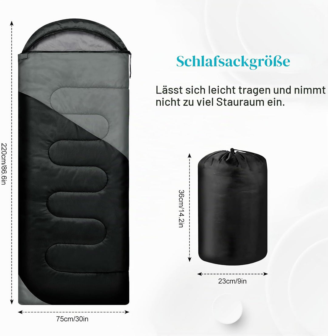 Yarmiene Schlafsack 3-4 Jahreszeiten,Schlafsack Outdoor für Erwachsene und Kinder,Schlafsäcke für Tr