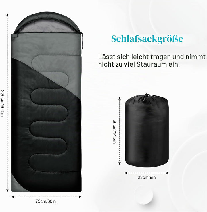 Yarmiene Schlafsack 3-4 Jahreszeiten,Schlafsack Outdoor für Erwachsene und Kinder,Schlafsäcke für Tr