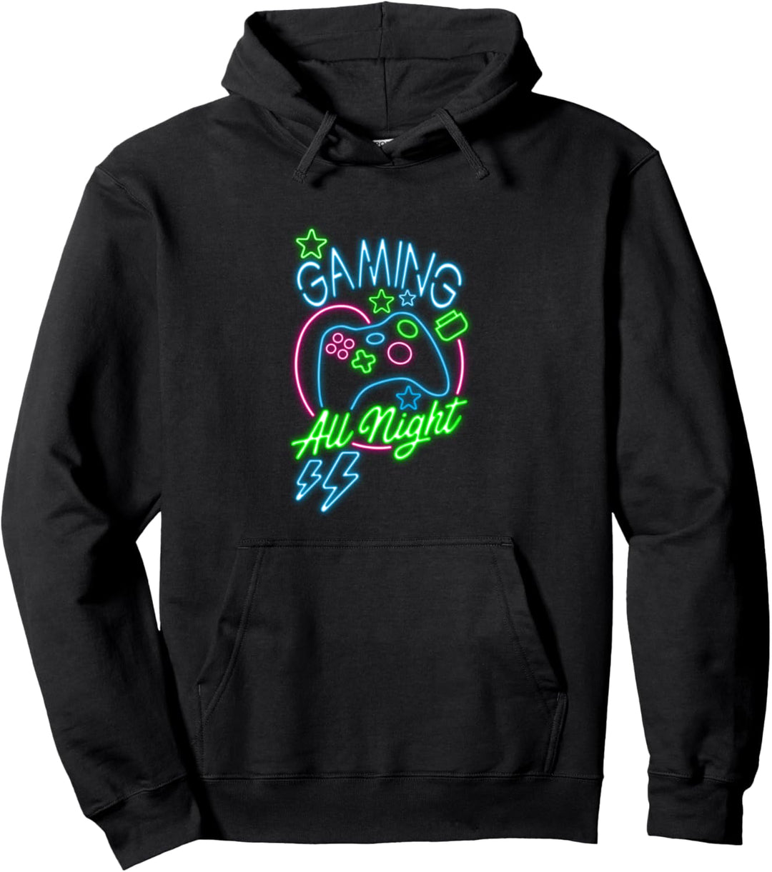 Gaming Die ganze Nacht Pullover Hoodie