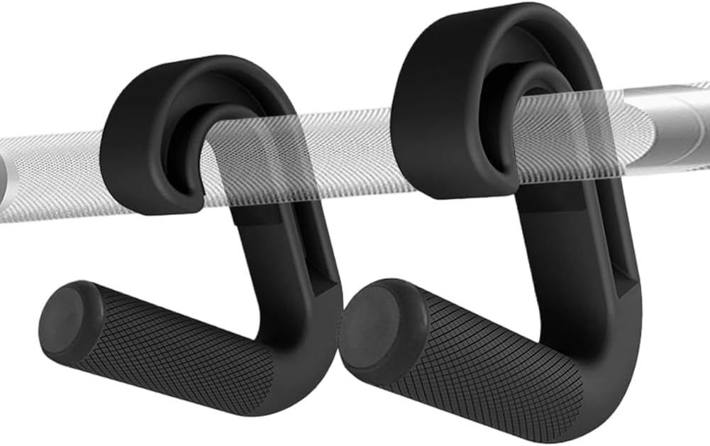 FARYODI 2 Stück Double D Fitness Griffe, 90-Grad-Haken Klimmzug Griffe, Griffbefestigung für Klimmzu