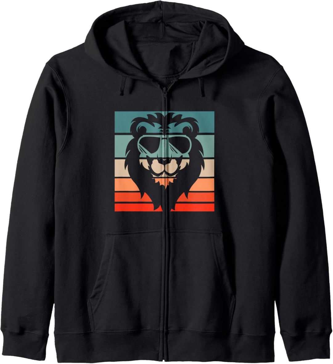 Löwe Retro Style Vintage Kapuzenjacke