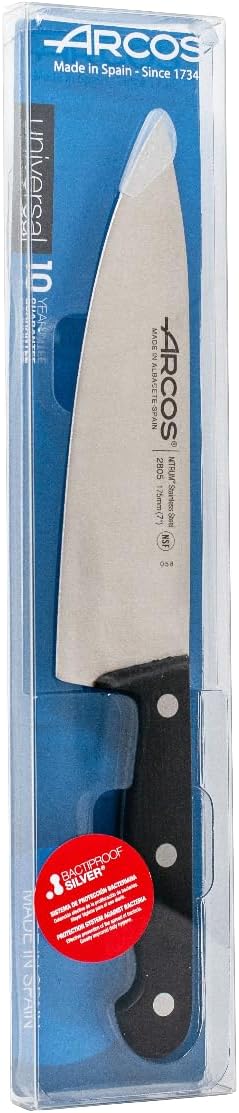 Arcos Küchenmesser Chef 18 cm - Professionelles Küchenmesser zum Reinigen und Schneiden von Gemüse,