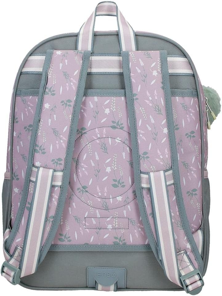 Enso Beautiful Day Purple Schulrucksack, anpassbar an Trolley, 30 x 38 x 12 cm, Polyester, 13,68 l r