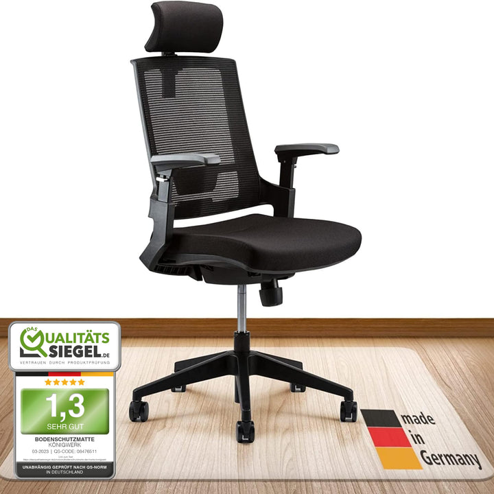 Bodenschutzmatte Bürostuhl versch. Grössen Bürostuhl Unterlage rutschfest in milchweiss - Made in Ge