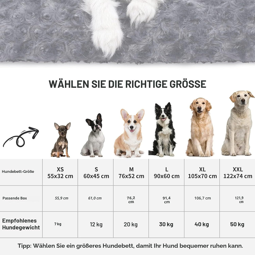 KSIIA Hundebett mittelgrosse Hunde Waschbar, Hundekissen flauschig, M Hundematte für kleine mittelgr