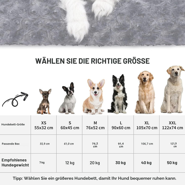KSIIA Hundebett mittelgrosse Hunde Waschbar, Hundekissen flauschig, M Hundematte für kleine mittelgr