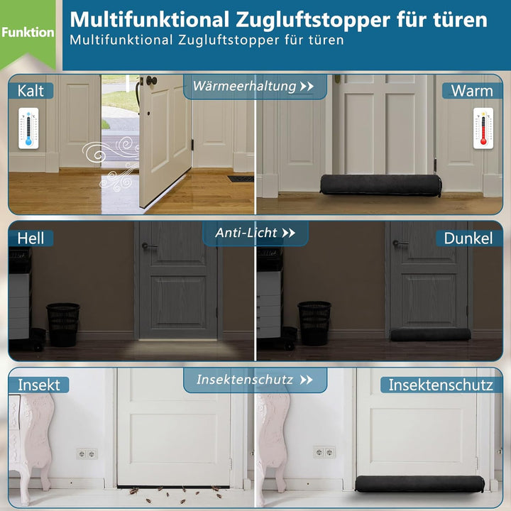 HooTown Zugluftstopper für türen, 92cm Schwerer Zugluftstopper tür Zugluftstopper Windstopper Türluf