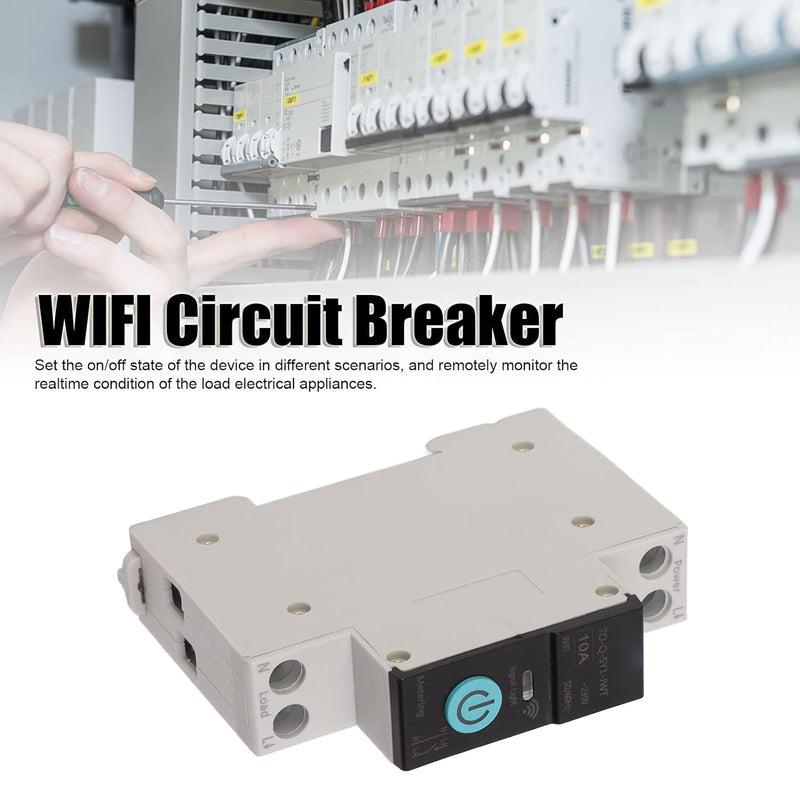 Din Rail Circuit Breaker, Smart WIFI Switch Handy-Fernbedienung, 3 Timing-Modi Kabellose Funktion fü