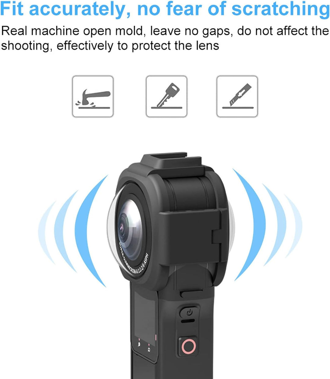 Kameraobjektivschutz für Insta360 ONE RS, Kameraobjektivschutzhülle mit Hoher Lichtdurchlässigkeit f