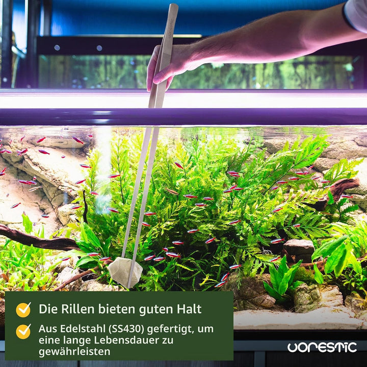 VORESTIC Gerade Aquarium Pinzette 60 cm, Pflanzen Aquarium Zange 60 cm, Sehr Lange Pinzette 60 cm, P