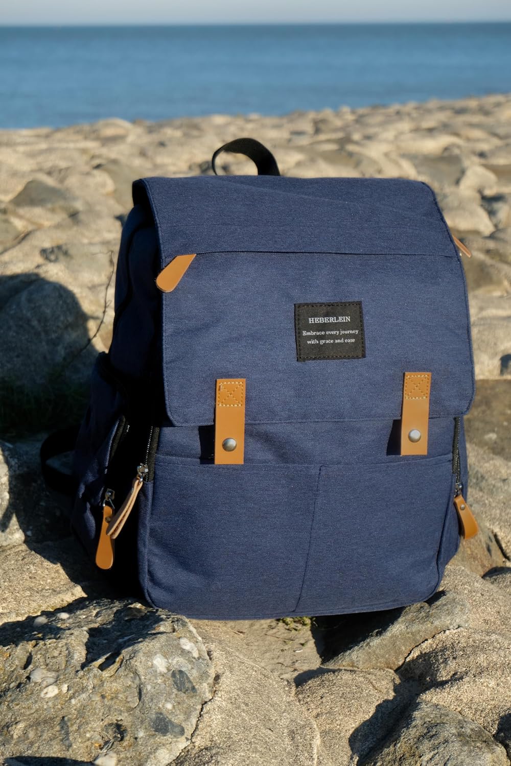 Heberlein Prestige Baby Wickelrucksack - grosse Wickeltasche für Mama & Papa, wasserabweisend mit vi
