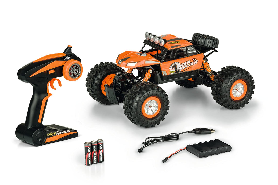 Carson – Sea Racer 1:12 – RC-Auto als Amphibienfahrzeug, 100% RTR, für Land und Wasser, robust und w