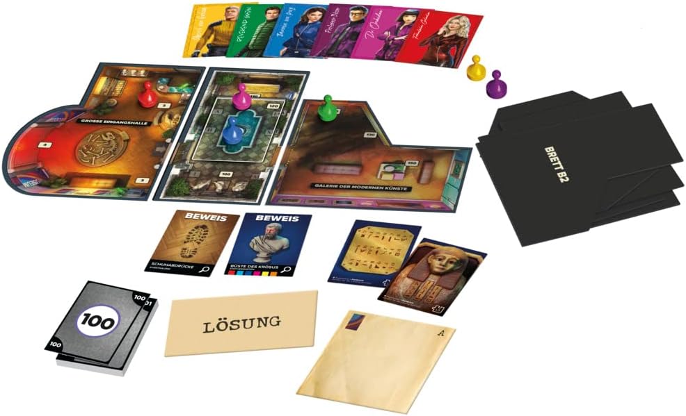 Hasbro Gaming Cluedo Raub im Museum, Krimi- und Rätselspiel mit einem ungeklärten Raub für bis zu 6