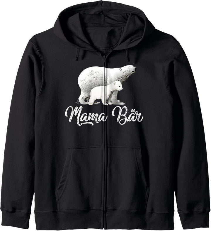 Mama Bär - süsses Bären Oberteil Geschenkidee Frauen Partner Kapuzenjacke