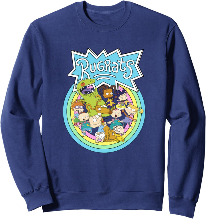Rugrats Group Rainbow Circles Classic Title Sweatshirt