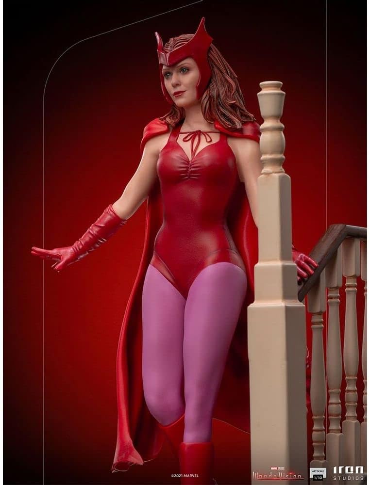 Iron Studios MARCAS49021-10 WandaVision Wanda Halloween Version 1:10 Figur Art Scale, Mehrfarbig