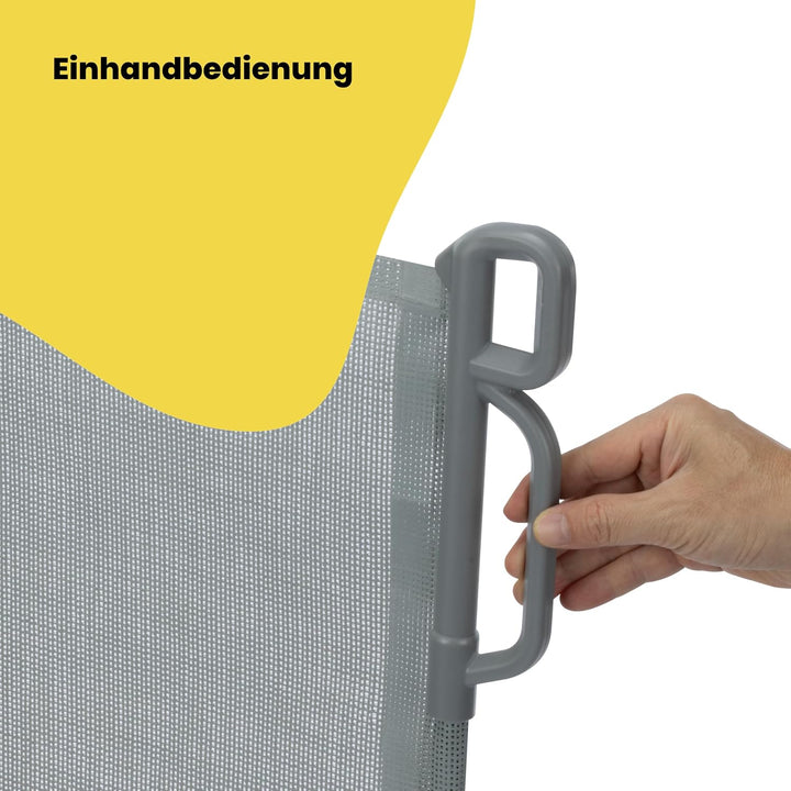 Safety 1st Treppenschutzgitter Ausziehbar, Babygitter 140 cm, Light Grey