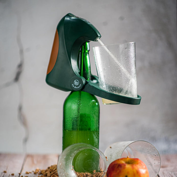 VB VIN BOUQUET Ausgiesser für Apfelwein, Edelstahl, Grün, 22.2 x 11.2 x 27.2 cm Weinstrauss, Weinstr