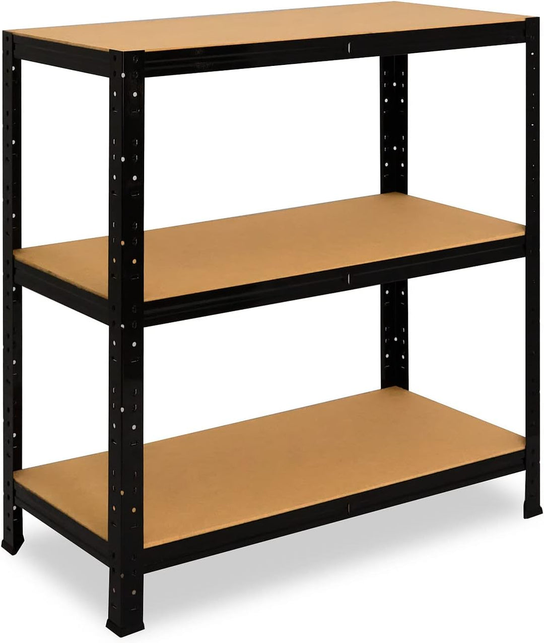 shelfplaza® 90x110x45cm Black Schwerlastregal schwarz/Metallregal schwarz 3 Böden à 175kg Tragkraft/