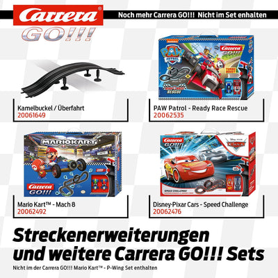 Carrera Go!!! Mario Kart™ - P-Wing Set Rennbahn mit Mario und Yoshi | 2 Slotcars inkl. 2 Handregler