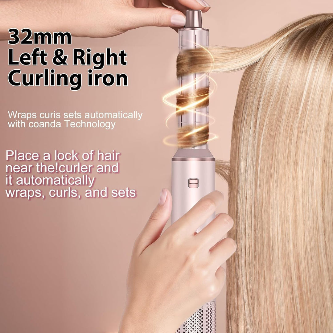 Dryhsip Warmluftbürste, 5 in 1 Hairstyler, Föhnbürste mit haartrockner für Frauen, Airstyler mit Föh