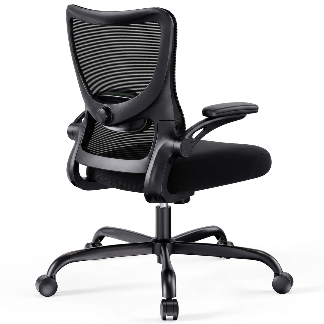 Marsail Bürostuhl Ergonomisch, Schreibtischstuhl mit 3D PU Armlehnen und Verstellbarer Lendenwirbels