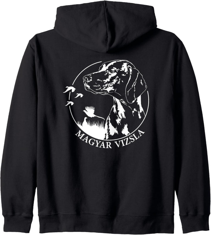 Magyar Vizsla Jagdhund Hunderasse Portrait Jäger Jagdhunde Kapuzenjacke