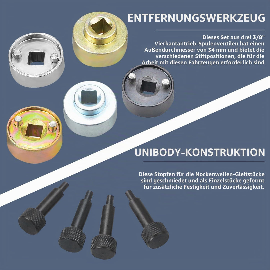 Zoomtools Motor-Nockenwellen-Arretier-Ausrichtungs-Timing-Werkzeugsatz für Audi VW Skoda VAG 1,8 2,0