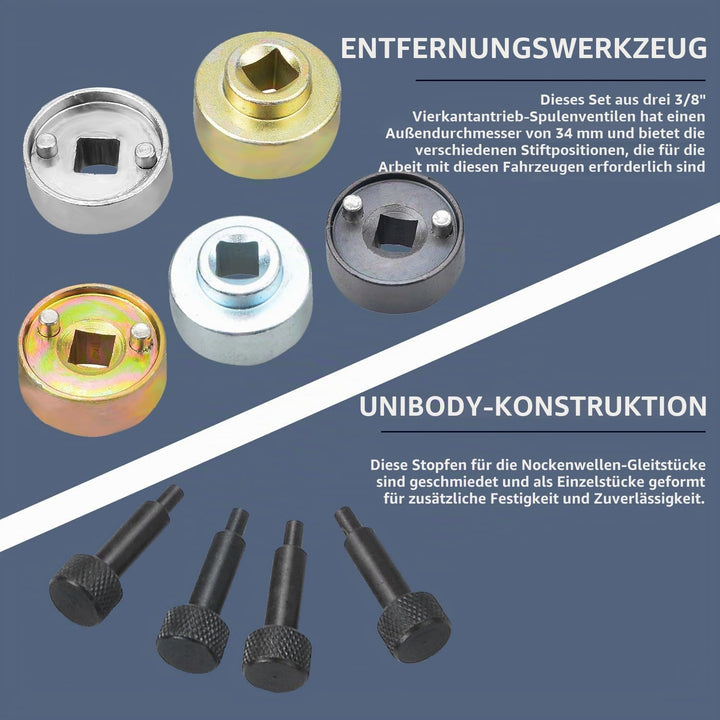 Zoomtools Motor-Nockenwellen-Arretier-Ausrichtungs-Timing-Werkzeugsatz für Audi VW Skoda VAG 1,8 2,0