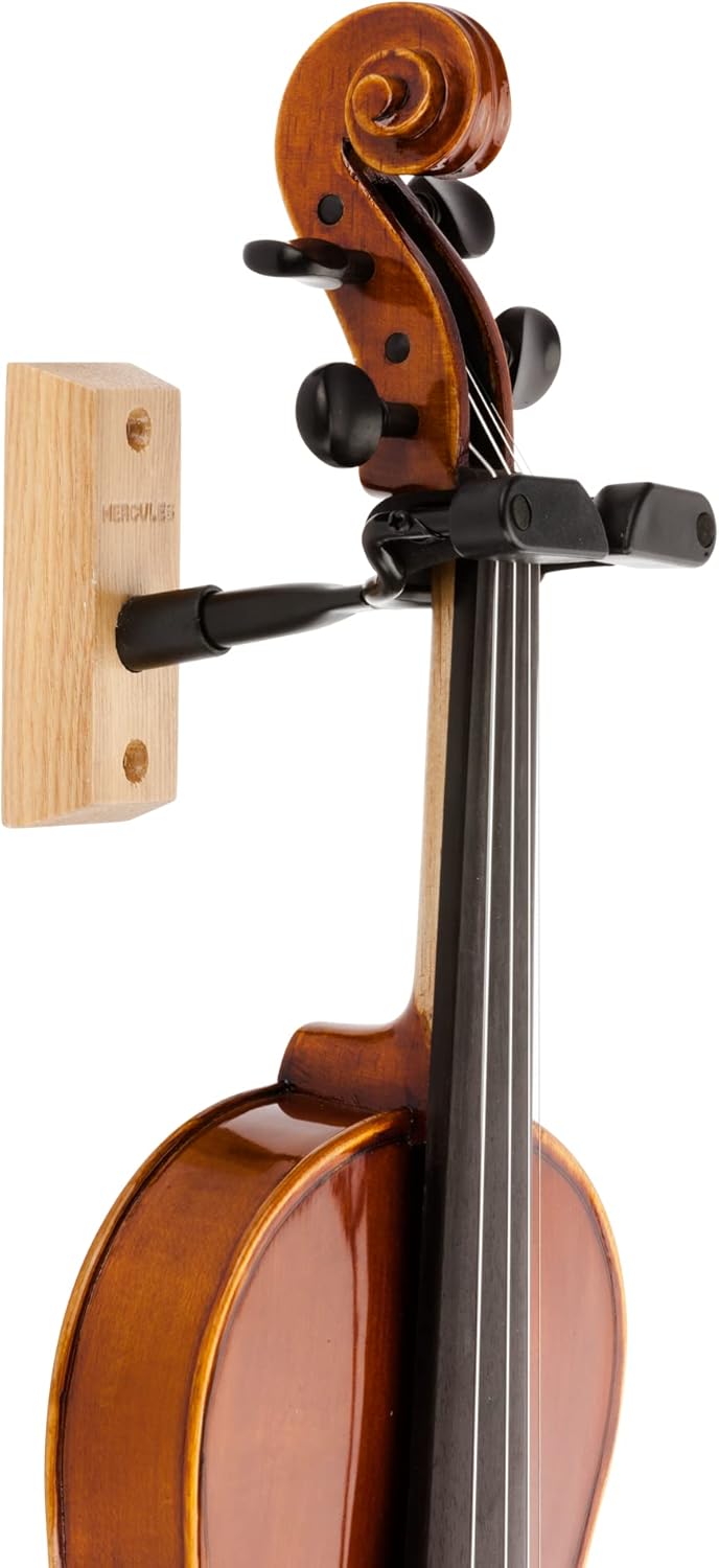 Hercules DSP57WB Wall Mountable Violin Hanger - Wood Base