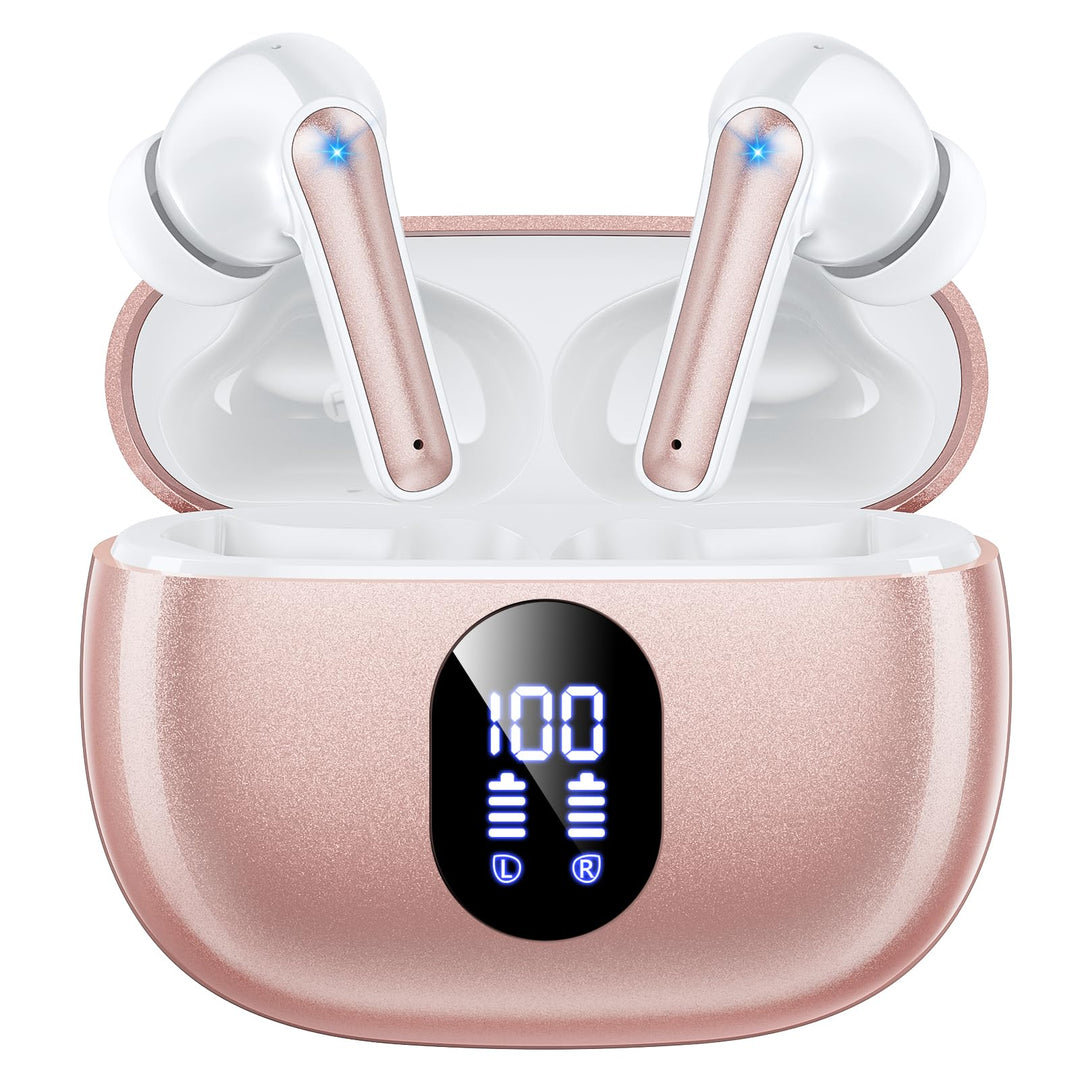 ZZU Bluetooth Kopfhörer Kabellos Bluetooth 5.4 In Ear Rosa, Rosa