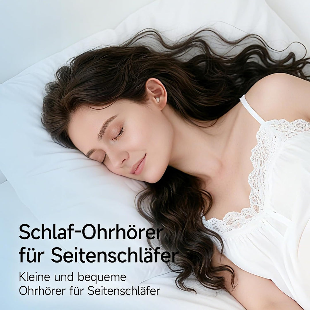 Schlafkopfhörer Bluetooth 6.0 – Mini Kabellose Kopfhörer zum Schlafen, Komfortabel & Leicht, Lang an